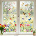 9 Sheets Spring Flower Butterfly Window Clings