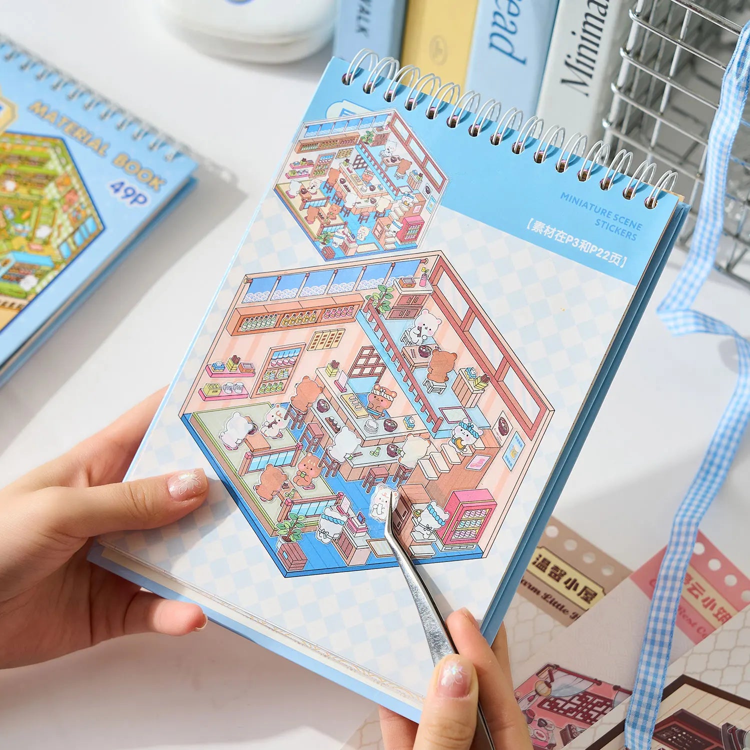 49pcs/bag Town 3D Mini Stickers