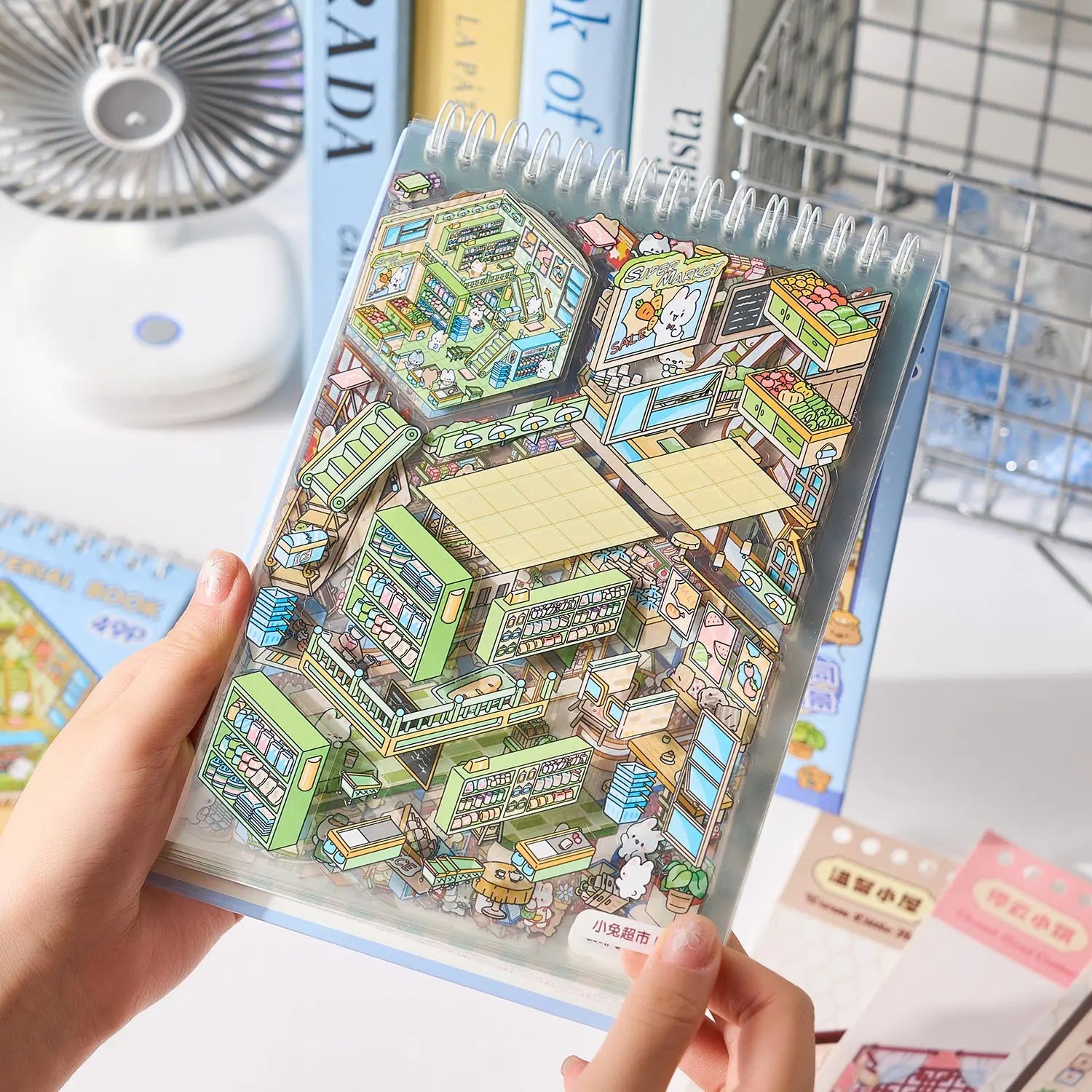 49pcs/bag Town 3D Mini Stickers